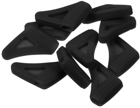 iplusmile 10 Stück Brillen Ohrgriffe Rutsch Halterung für Brillenbügel Flexible Brillen Fixierer für Lese und Sportbrillen Schwarz
