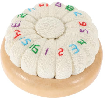 jojofuny Nadelkissen Kürbisform mit Stabilem Holzsockel Praktischer Stecknadelhalter für Nähen und Stickerei Holz Sicheres Aufbewahren von Nadeln für Anfänger