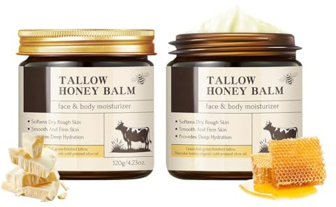 Rindertalg Balsam 120g mit Honig & Olivenöl für trockene Haut (2) | Natürlicher Talg-Honig-Balsam mit Olivenöl für trockene Haut. Spendet intensive Feuchtigkeit und pflegt raue Haut sanft.