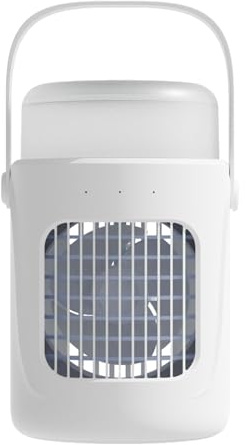 Enfriador De Aire Personal - Aire Acondicionado Portátil De La Habitación Refrigeración Silenciosa Y Recargable | Mango De Ventilador Ligero Para Dormitorio, Dormitorio, Salón, Camping, Viajes, Maiso