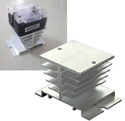 Disipador calor de aluminio para Rele estado solido SSR de 10~40A