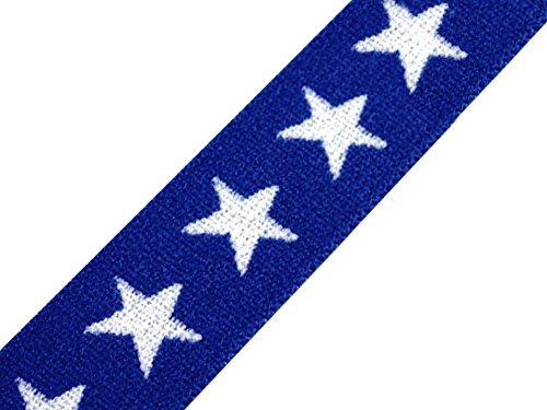 Schnoschi Gummiband Sterne 20 mm Gummizug Gummilitze Gummi Hosengummi gewebt viele Farben (Royalblau)