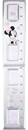 VALENTI & CO. - Disney Minnie - Rosa 2 - Metro da Parete per Bambini per Decorazioni Cameretta - Idea Regalo Battesimo o Compleanno - Argento - Portafoto - 76L x 13l cm