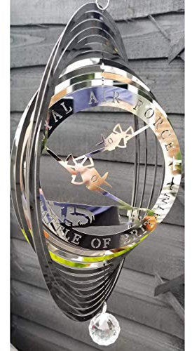Stainless Steel Garden Wind Spinner - Battle Of Britain Spitfires