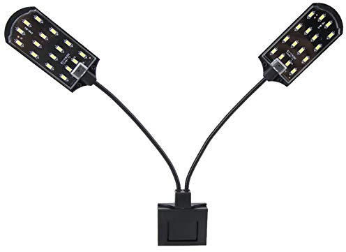 220 V 15 W LED akvarium vattentät belysning ultratunn dubbelhövdad akvarium vägglampa öppen design lämplig för akvariumfiskbassäng vitt ljus