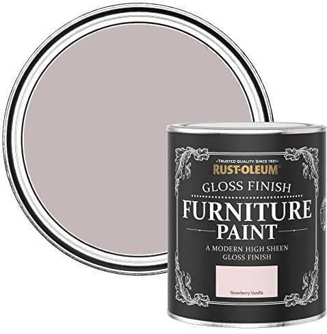 Rust-Oleum Peinture Rose pour Meubles, Finition Brillante - Vanille Fraise 750ml