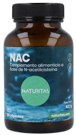 Naturitas Essentials NAC (N-Acetilcisteína) 600 mg - Defensas | 60 Cápsulas | Antioxidante y Mucolítico Natural | Aminoácidos y Proteínas