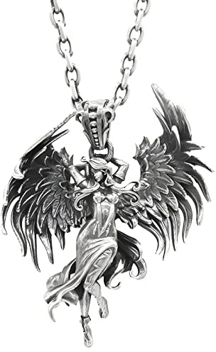 Amposei Guardian Angel Pendant Necklace, Guardian Angel Necklace for Women & Men (1 PCS)