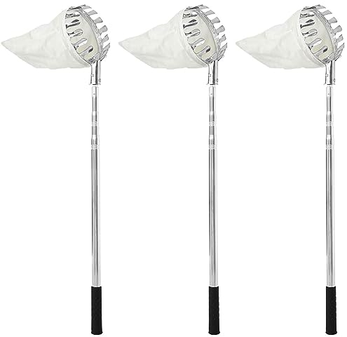 LekLai Obstpflücker, Obstpflücker-Werkzeug, Obstpflück-Erntemaschine, Ausziehbare Teleskopstange Und Rutschfester Griff, Obstsammler Für Die Ernte Von Äpfeln, Birnen, Zitronen Und Orangen/3Pcs/1.5M