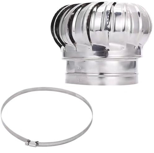 HJXGQJM Lüftung Aussenhaube, Kaminaufsatz Drehend, Regenhut Dachhaube, Drehbar Edelstahl Kaminhaube, for Dunstabzugshaube Klimagerät Oder Trockner(200mm)