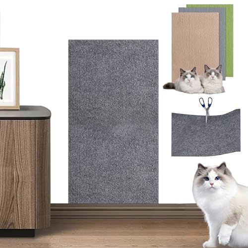 TETGSET Kratzmatte Selbstklebend, Kratzmatte Katze Wand 100/200/300 cm, Kratzmatten FüR Katzen, Katzen Kratzmatte FüR Die Wand, Kratzmatte Katze FüR Sofa (Hellgrau,40 * 300cm)