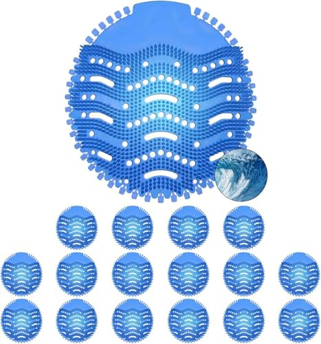 MILIWAN Urinal Screens Deodorize, 16 PACK Urinal Mats, Anti-Splash & Clogging Urinal Pads, Odor Neutralizer Urinal Cakes Fits Most Urinals & Waterless, Bathroom, Offices, Schools, Etc.