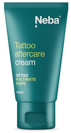 Neba - Tattoo Creme - Skin Care - Tattoo Zubehör - mit D-Panthenol und Aloe - After Care Balm - Hautpflege - Nachsorge - Frisch Tätowierte Haut - Frische Tattoos - Vegan - Tube 50 ml