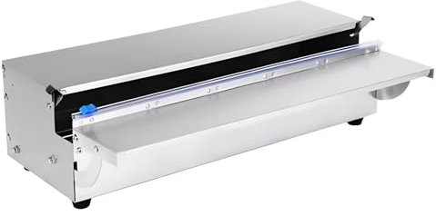 Coupe-film étirable en acier inoxydable, distributeur de film étirable, distributeur réutilisable avec cutter coulissant, adapté pour les supermarchés ménagers emballage frais