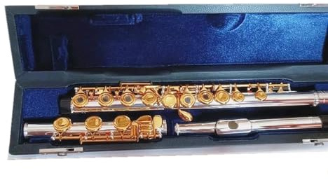 Querflöte Silber Gold Flöte Musikinstrument Flöte 17 Tonart Offene C-Stimmung Und E-Tonart Flöte Musik Profi