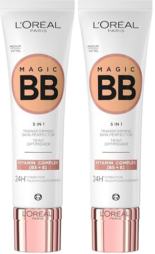 L'OREAL Paris - Bb Cream C'est Magic - Crema Bb, Tono 04 Medio, Ultraligera, Infusionada Con Ingredientes Es, Extracto De Higo, Pro-vitamina B5 Y Vitamina E, Spf 20, Natural, 30 Mililitro