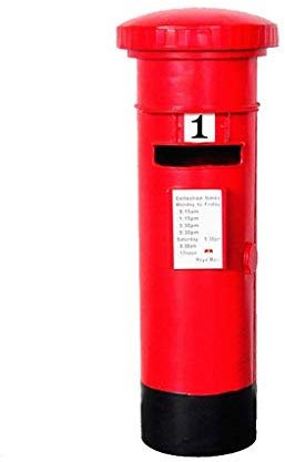 Buzón vertical de metal impermeable de gran capacidad para pared exterior, diseño retro con soporte para periódicos y revistas, buzones de seguridad para boda, color rojo, 90 cm