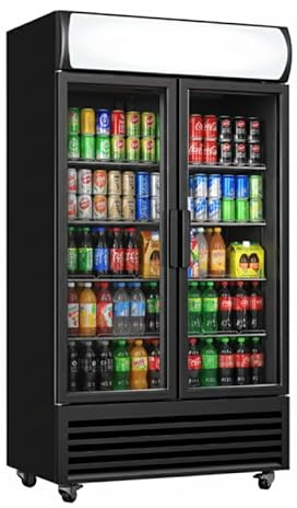 Générique Armoire à Boissons 2 Portes Vitrées 568L - Température +1°C/+10°C - Éclairage LED - 8 Grilles Réglables