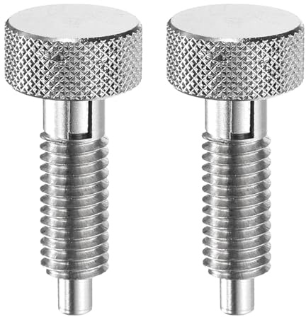 QUARKZMAN 2 Piezas Perno Resorte Con Mango Estriado M8x125 Diámetro Pasador 4mm Pasadores Liberación Rápida Retráctiles Acero Inoxidable Tipo Bloqueo Índice Para Equipos Industriales