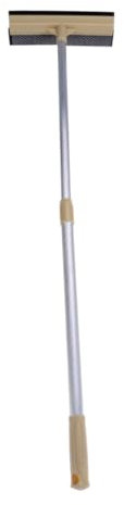 VALICLUD Limpiador de Ventanas Escobilla de Goma Telescópico Kit, Palo Extensible de Aluminio Amarillo, para Limpieza en Hogar y Grandes Alturas, Herramienta Antigoteo Cristales