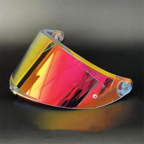 Moto Visière de Casque, Protections de Casque for AGV K6 Visière de Casque Protection UV Pare-Soleil Pare-Brise Visiere Casque Moto Accessoires (Noir)(Revo Clear Red)