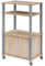 COSTWAY Scaffale da Cucina per Microonde Carrello da Cucina, con Ruote e 2 Ante, Multifunzionale e Movimento Flessibile, 60x40x98 cm (Naturale)