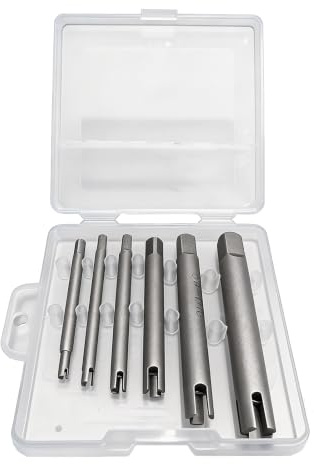 Set di Estrattori per Maschi HSS, Estrattori per Viti Acciaio Rapido M4-M24 | Set di Estrattori per Maschi Con Testa Rotta E Viti Spanate, per La Rimozione di Bulloni Rotti (#A, 6 pezzi)