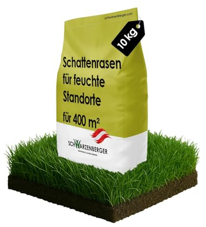 Samen Schwarzenberger I Schattenrasen für feuchte Standorte I 10 kg für 400 m² I strapazierfähig & stresstolerant I hohe Toleranz gegenüber Bodenfeuchte