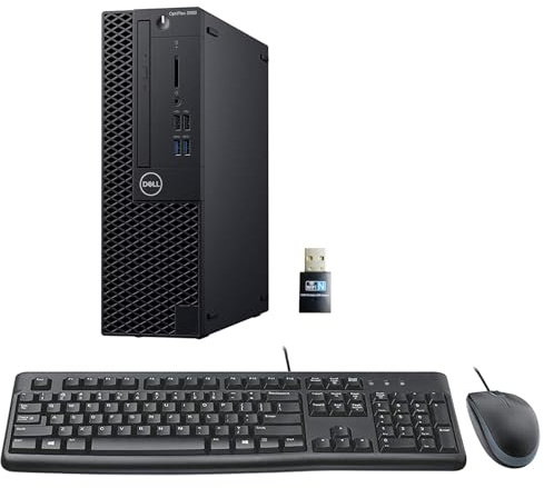 Dell Optiplex 3060 SFF Desktop Computer PC, Intel Core i5-8500, 8 GB RAM, 256 GB SSD, WiFi, Bluetooth, tastiera US QWERTY Windows 11 Pro (ricondizionato)
