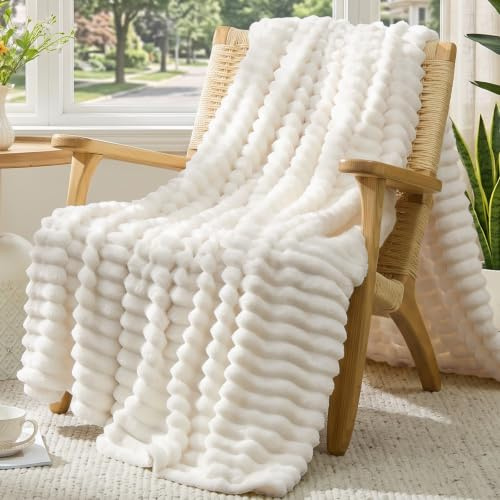 Vielit Kuscheldecke Flauschig,Ultral Weiche Kuscheldecke 220x240 XL-Leichte Atmungsaktiv Wohn- & Kuscheldecken, Tagesdecke & Sofadecke überwurf, Pflegeleicht Cord Decke für Zimmer Deko, Beige