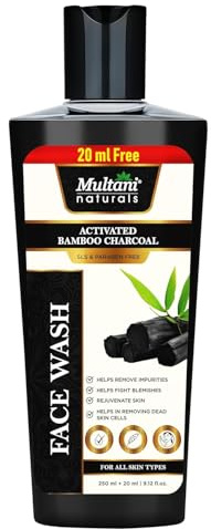 Naturals Charcoal Face Wash 270ml | Deep Cleansing Face Wash with Activated Bamboo Charcoal | Removes Dirt, Oil & Toxins | Oil Control for Acne-Prone Skin