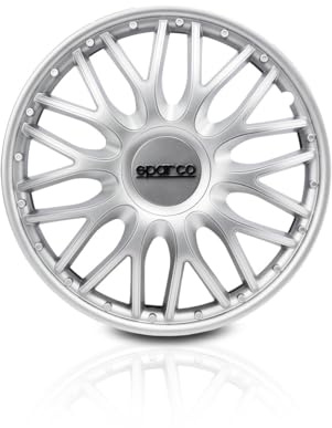 SPARCO SPC1596SV Wheel Trims Roma Silver 15 Inch, Set of 4,