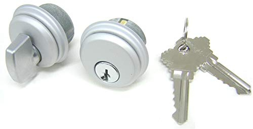 McAvory Storefront Door Commercial Mortise Lock Cylinder & Thumbturn Set, Adams Rite Style Cam, in Aluminum (1 Set)