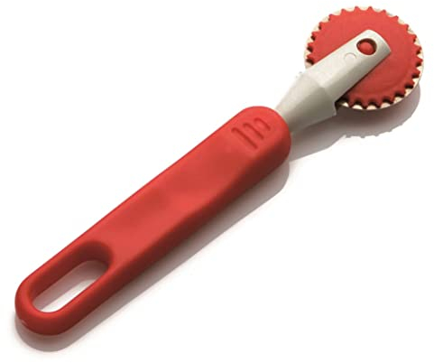 Tredoni Rueda Cortadora y Selladora de Sellos de Masa/Ravioles 4cm - Fabricante Pasta/Pastelería, Mango Plástico Multicolor