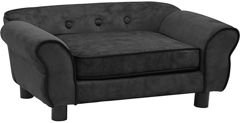 vidaXL Hundesofa Dunkelgrau 72x45x30cm Plüsch Hundebett Hundecouch Katzensofa