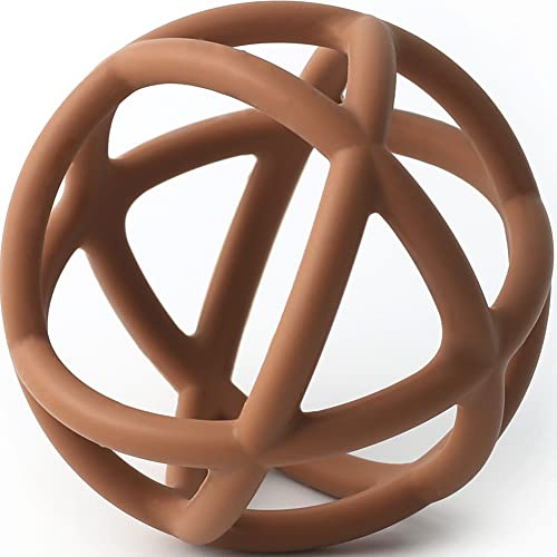 Baby Spielzeug, Greifling und Beißring aus Lebensmittelqualität Silikon, BPA-frei (Clay)