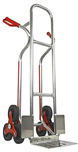 Trestles Profi Sackkarre Alu Aluminium 200kg S04HSAlu Treppensteiger Vollgummireifen Transportkarre | Treppenrutschkufen | Radschutz | große Schaufel | Sicherheitsgriffe | Sternräder