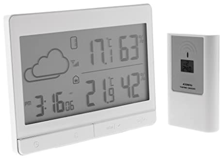 Station météo L'élégante avec capteur extérieur sans fil (IP44) - Otio