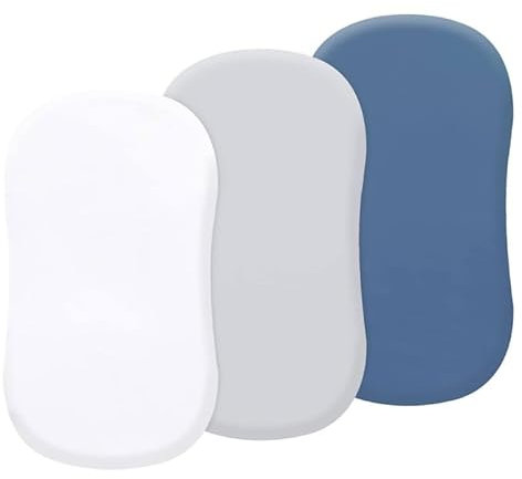 Packung 3 Baby Spannbettlaken Bettlaken Kinderbett Spannbettlaken Stubenwagen Matratzenbezüge Wiegen Abnehmbarer Bezug Atmungsaktives Babybettwäsche Zubehör