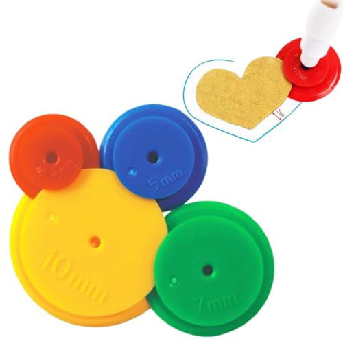 LJFEA Roue de Traçage de Couture Roue d'allocation de Couture Rond Patch-Travail Roue de Suivi Parallèle Roue de Dessin au Trait Outil de Couture de Patchwork Plastique, pour Artisanat de Couture
