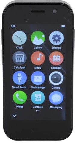Smartphone pequeño de 3,0 pulgadas Android 9.0, 128 GB ampliable, Dual SIM, 2 GB RAM, 16 GB ROM - Teléfono móvil para estudiantes (negro)
