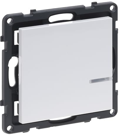 LEGRAND, Seano with Netatmo 765633 - Transmisor de pared con luz (1 interruptor, 1 balancín, estado de batería LED, batería de 3 V (8 años de vida útil), fijación a cualquier superficie, Smart Home,