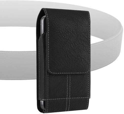 Geekria Funda de móvil con Clip 360° Compatible con iPhone 17 Pro Max/16/15/14, Galaxy S26+/S25 Ultra, Cuero Vegano, Funda Tipo cinturón con Soporte Vertical
