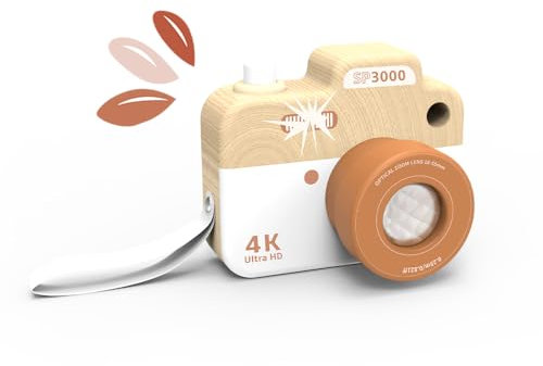 Speedy Monkey SP3000 Appareil Photo 9,9 x 6,7 x 8 cm Multicolore Jouet en Bois pour Enfants Détails soignés Excellente idée Cadeau
