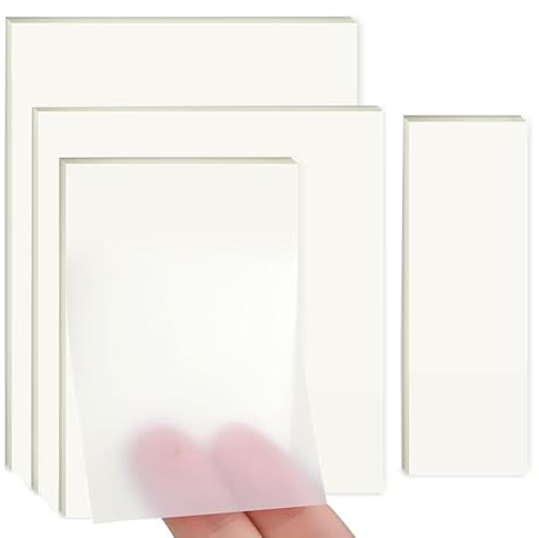 200 Clear Sticky Notes in 4 Sizes Self-Adhesive Clear Waterproof Sticky Notes, Easy to Post, Suitable for Office, Home, School, Meetings (Transparent, Multiple Sizes)