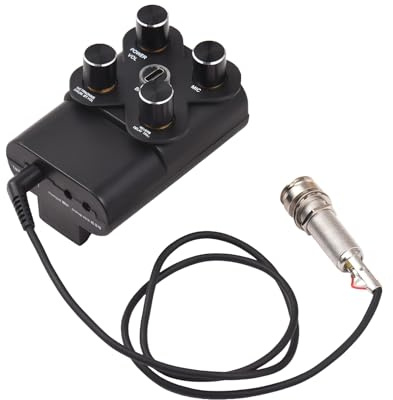 Vibrivio Gitarren-Tonabnehmer, Konzertgitarre, Vibrationstonabnehmer mit BT, eingebauter Trommelmaschine & Metronom, Tremor-Funktion, Holz-Gitarreninstrument-Akkories