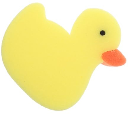 SOPOTUTU Badeschwamm in Entenform Babybadeschwamm aus Weichem Schwamm Sanft zur Haut Schmutzentfernung Kinderschwamm Badspielzeug für Babys und Kleinkinder