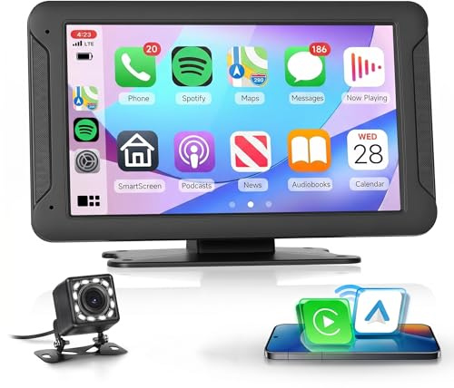 Schermo portatile senza fili di Carplay con la macchina fotografica di sostegno Android Auto Portable Car Radio gioco