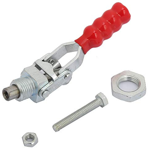 Galvanized Iron 10mm Range Push Pull Quick Release Toggle Clamp 100kg Clamping Force Vertical Toggle Clamp Hand Tool Fixation Clamp Hand Tool Welding Molds