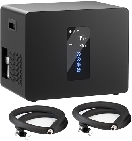 1/3HP Cold Plunge Chiller with Built-in Pump & Filter, 110V Smart LED Touchscreen Ice Bath Water Chiller for Cold Plunge Tub, Ideal for Cold Therapy Recovery at Home or Gym